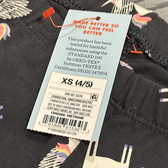 Cat & jack unicorn 3/4 leggings size xs 4/5 NWT - Picture 3 of 3